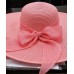   embroidery cap big wide brim ladies summer  hat pink with big bow  eb-15949616
